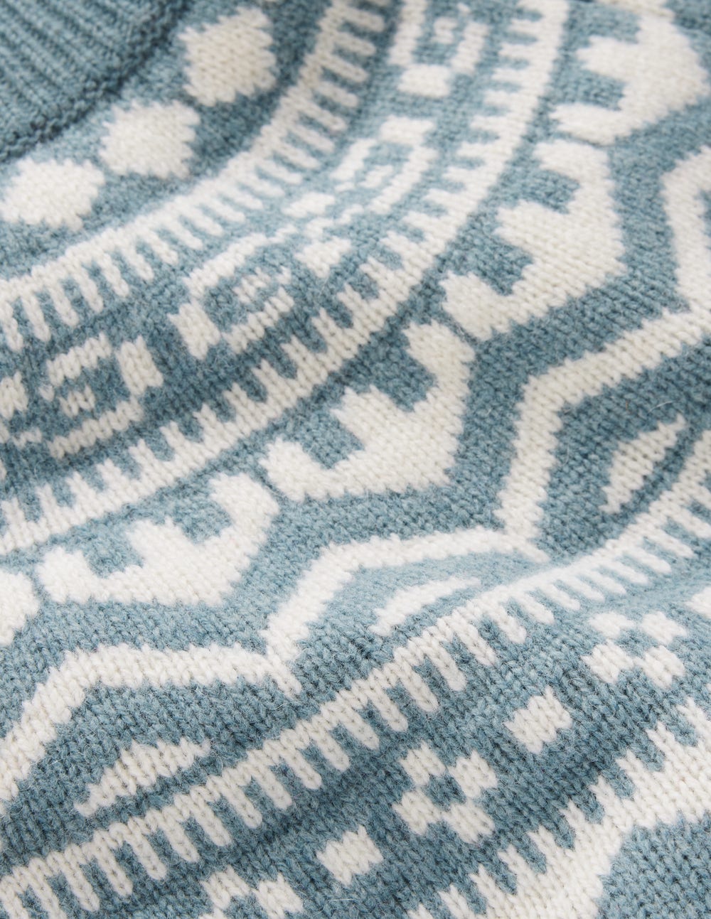 Marion Merino Rib Neck Sweater-Cloud Blue, Fair Isle - Image 7