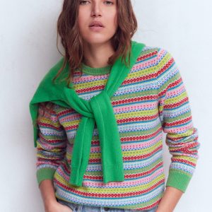 Edie Fair Isle Sweater-Multi, Heritage Geo