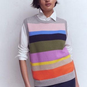 Lucy Cotton Vest-Multi, Rainbow
