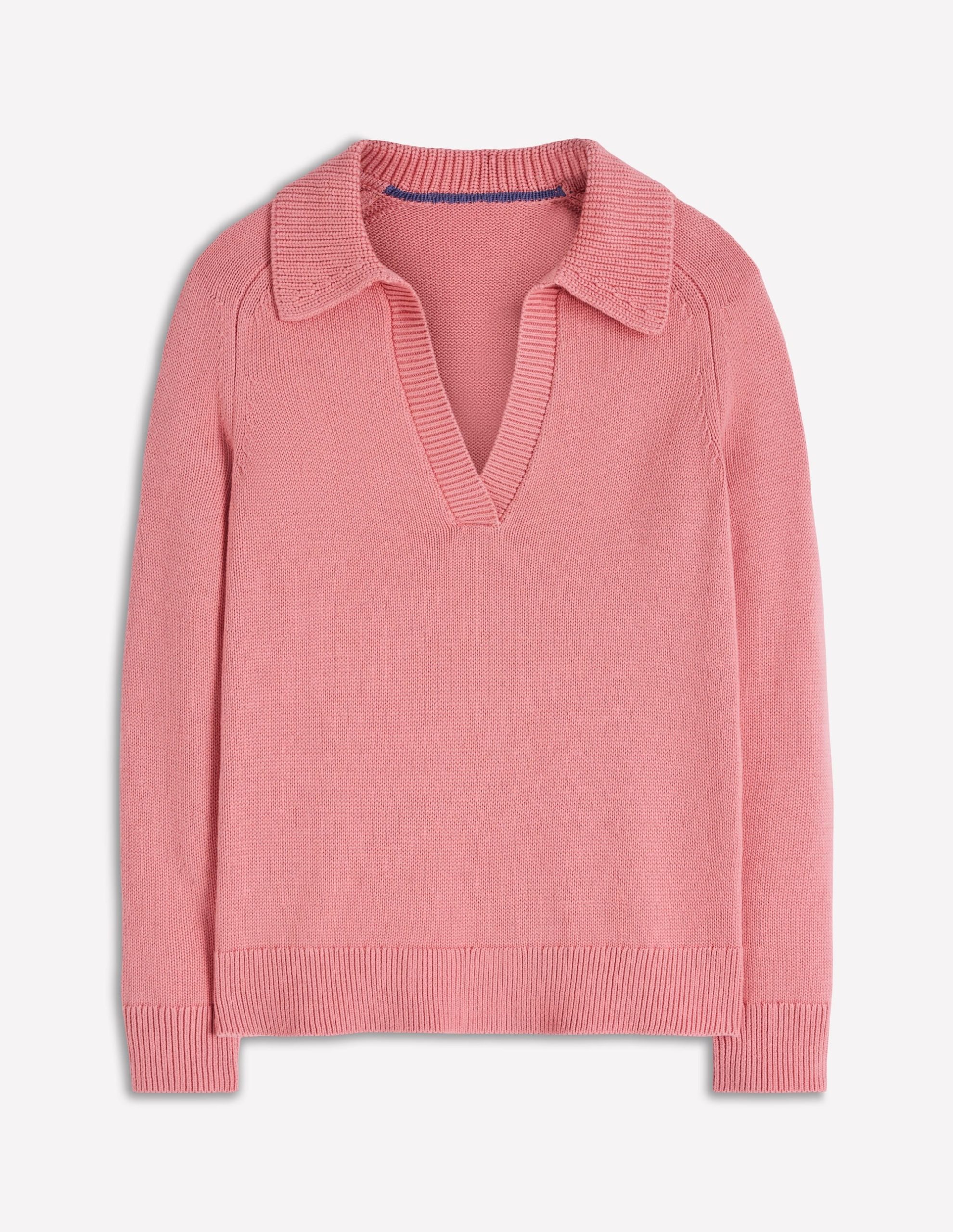 Cotton Henley Sweater-Dusty Rose - Image 5